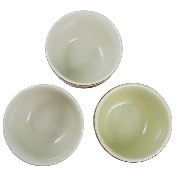 Hall China Jewel Tea Autumn Leaf Radiance Custard Dishes, Set of 3, 1939–76 - Picture 4 of 5